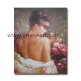 Handmade Nice Lady Canvas Oil Painting for Wall Decor
