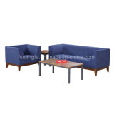 Elegant Design Indoor Furniture Blue Color Office Sofa with Table