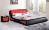 Popular Modern Furniture Italy Leather King Size Storage Bed