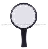OEM Adjustable LED Plastic Hand Handle Handheld Makeup Cosmetic Mirror