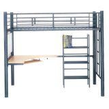 High Quality Bedroom Furniture Metal Loft Bunk Bed for Adult