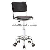General Use Adjustable Swivel Bar Chairs with Round Seat and Footrest