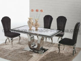 U Shape Stainless Steel Base Dining Table