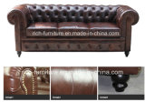 Popular Replica Vintage Leather Sofa for Living Room (3 Seater)