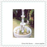 White Marble with Animal Fountain for Garden