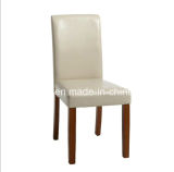 2 Pieces PU Dining Chairs with Wooden Leg Used in Dining Room and Kitchen Room