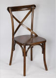 China Hard Wood Dark Wood Cross Back Chair