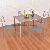 Shengfang Furniture Factory 4 Seater 12mm Thick Tempered Glass Dining Table