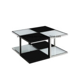 Hot Sale with Stainless Steel Legs Galss Coffee Table