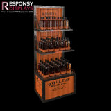 Creative Wood and Metal Whisky Brandy Cocktail Wine Display Shelf