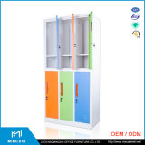 Luoyang Mingxiu Colorful Changing Room 6 Door Metal Clothes Cabinet