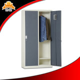 Bedroom Furniture Steel 2-Door Storage Clothes Wardrobe Cabinet