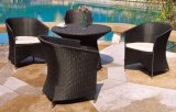 Outdoor Bistro Set Rattan Chairs with Coffee Table