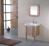 Ceramic Basin PVC Bathroom Cabinet with Mirror