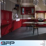 Custom Made High End Red Solid Wood Kitchen Cabinet