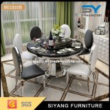 Chinese Stainless Steel Furniture Marble Round Dining Table