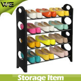 4-Tier Shoe Organizer Storage Floor Standing Rack 12 Pairs Plastic