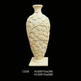 Sandstone Vase Style LED Light Sculpture for Home or Garden Decoration