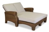 All Weather Outdoor Rattan Chaise Lounge with High Dense Waterproof Cushion Wf050019
