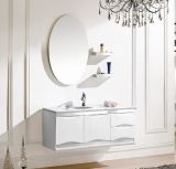 Modern White Solid Wood Bathroom Cabinet
