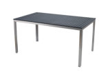Rectangular Stainless Steel Dining Table with Polywood Top
