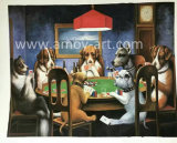 Funny Dogs Playing Cards Animal Oil Paintings for Decoration