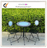 S/3 Brightly Colored Mosaic Patio Furniture