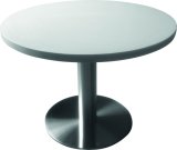 Stainless Steel HPL Woonden Round Sofa Table