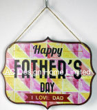 Happy Father's Day Design Metal Printing Wall Decor Plaque