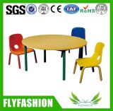 Stacking Plastic Chairs Kids Furniture Wood Round Table