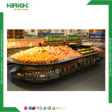 Supermarket Island Fruits Vegetables Display Racks