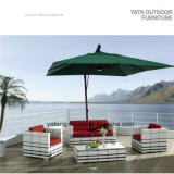 Luxury Leisure Garden Sofa Patio Mixxing Color Rattan Sofa Outdoor Sofa (YT369) with Outoor Umbrella