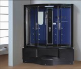 1350mm Rectangle Black Steam Sauna with Jacuzzi (AT-GT0203)