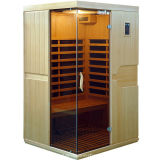 Portable Wood Sauna Room Infrared Cabin for 2 People