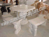 Outdoor Stone Tables and Benches for Garden (SK-1936)