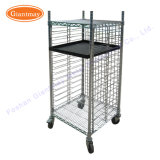 Chrome Floor Standing Metal Wire Storage Shelf Display Stands