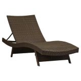 Wicker Patio Adjustable Chaise Lounge