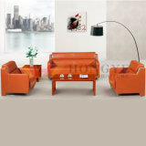 Orange Fresh New Design Office Metal Leather Sofa (HY-NNH-S06)