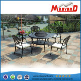 Cast Aluminum Outdoor Furniture Round Barbecue Table and Garden Chair