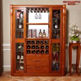 Practical Style Solid Mahogany Wooden Wine Cabinet (GSP9-053)