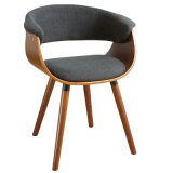 Fabric Upholstery Bentwood Dining Chair (W15857-2)