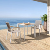 Patio Garden Outdoor Morden Hotel Home Office Plastic Wood Leisure Table and Chair (J819)