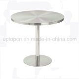 Brushed Stainless Steel Outdoor Round Table for Sale (SP-MT022)