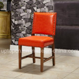 Simple Wooden Restaurant Chair with Rivet Side Upholstery (SP-EC861)
