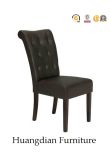 Black Leather Dining Chair Restaurant Cafe Chair (HD912)