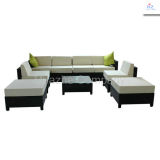 Hot Sell -Rattan Wicker Sofa Table Cushioned Garden Patio Furniture Set
