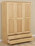 Solid Pine Wood Wardrobe with Cheap Price