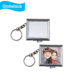 Sublimation Printed Metal Keychain Makeup Mirror
