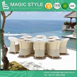 Modern Wicker Dining Set Stackable Chair Synthetic Wicker Chair (Magic Style)