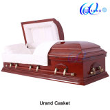 Original Us Style Wholesale Wooden Casket with Bed Wooden Casket
